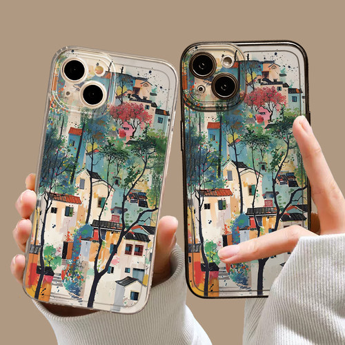 油画小屋手机壳适用华为系列