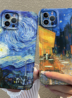 梵高星空手机壳适用小米13菲林17/15套14女11ultra红米k60pro油画k70套note12turbo艺术10小众k50/k90复古k80
