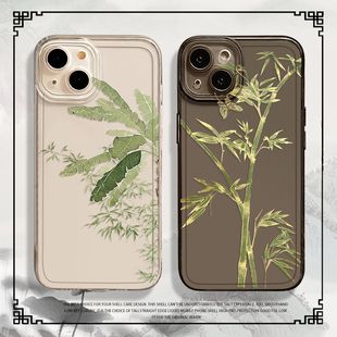 findx8pro新款 r17新中式 k11x竹林10竹叶9佛系7禅意6透明5女4 国风竹子手机壳适用opporeno12古风15