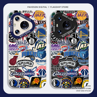 NBA篮球队标手机壳适用华为mate60pro硅胶pura70 12球星40潮牌30小众15高级感14 p50 8se7 80男生nova13新款