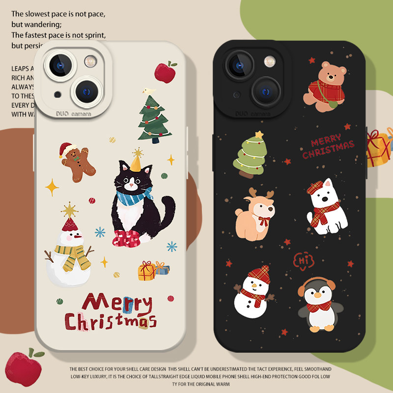 可爱圣诞手机壳适用于苹果系列