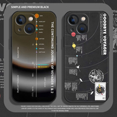 x小众8plus简约17个性 NASA旅行者手机壳适用苹果15宇宙16 iphone14promax太空13星球12mini英文11新款 xs硅胶7