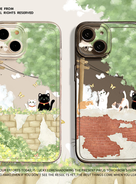 春日猫咪手机壳适用小米14适合夏天的15/13ultra红米k70春天note12pro小清新11闺蜜k60新款17/k50/k90s/k80/9