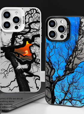 枯木逢春手机壳适用小米14小众15/13ultra红米k70/90高级感note12pro/11艺术k60新款17/k50创意k40s情侣k80/9