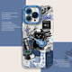 摇滚猫咪手机壳适用苹果16涂鸦iphone15promax小猫14plus文艺13mini复古12新款 11挂绳x高级感8小众17