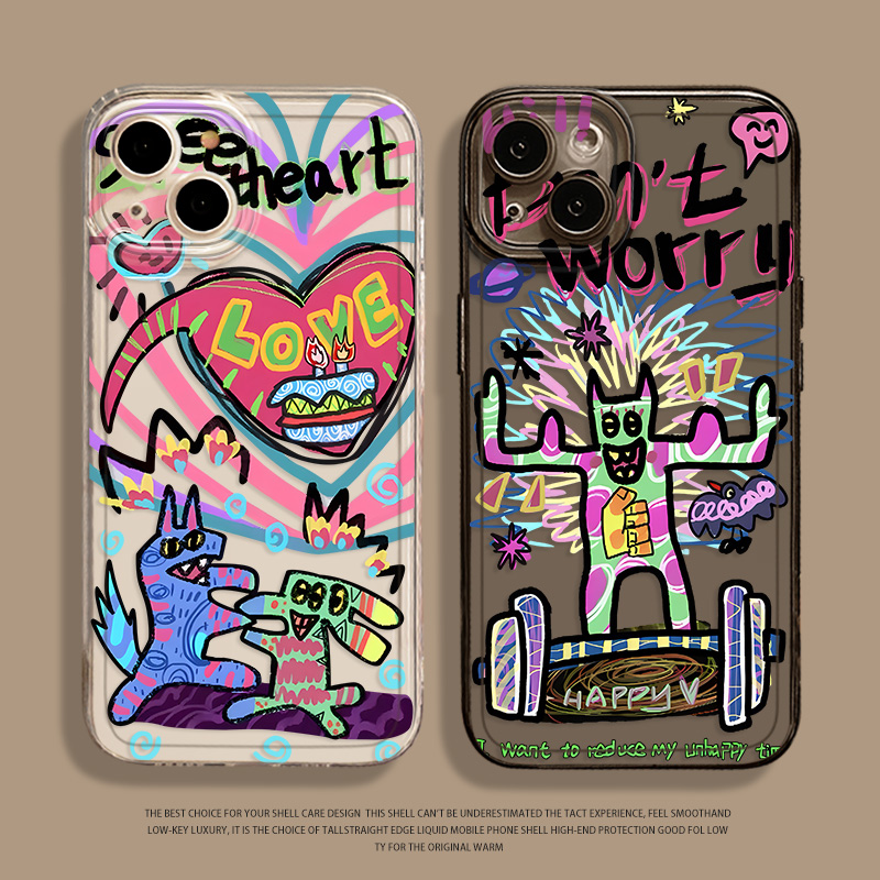 涂鸦怪兽手机壳适用于华为系列