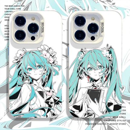 初音未来少女适用小米17promax手机壳15pro红米k90二次元80动漫note14日系70周边13男60新款12套50/11/40/10s