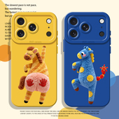 11女x 马年拍马屁手机壳适用苹果17promax新年iphone16pro本命年15plus小马14毛绒13mini情侣12新款