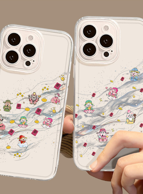 财神爷马年手机壳适用华为pura80透明mate70pro新年nova15ultra新款p60发财14本命年50情侣40/30/13/12/11/10