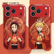 马年福字鬼灭之刃适用苹果17promax手机壳iphone16pro红色15plus新年14动漫13mini二次元 xs7 12新款