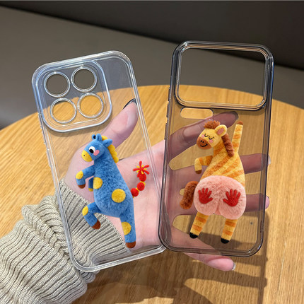 马年拍马屁手机壳适用小米17promax透明15pro红米k90新年80情侣note14本命年70抽象13/60新款12/50/11/40/10s