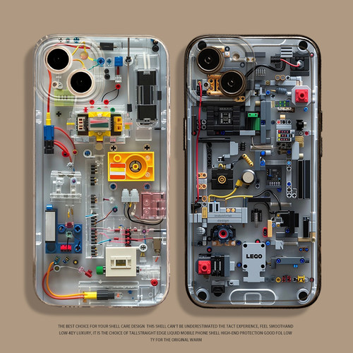 机械内部结构手机壳适用小米红米