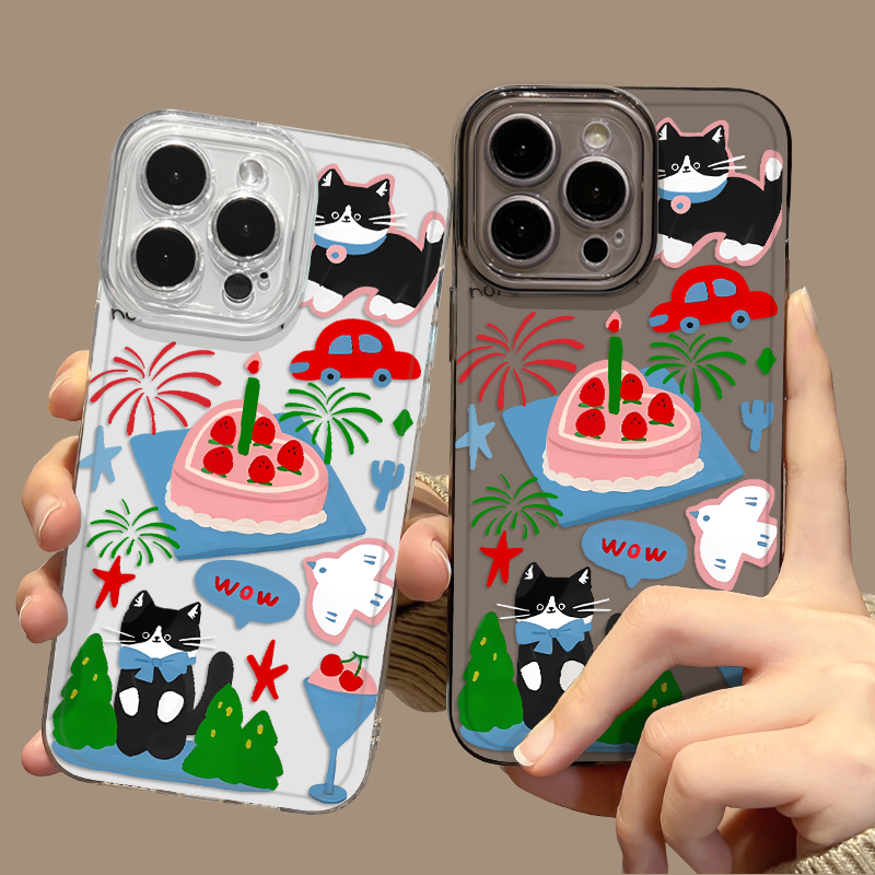 蛋糕小猫手机壳适用华为系列