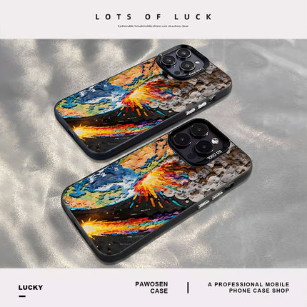 星彩地球手机壳适用小米17promax油画15pro红米k90个性80创意note14小众70高级感13艺术60新款12/50/11/40/10