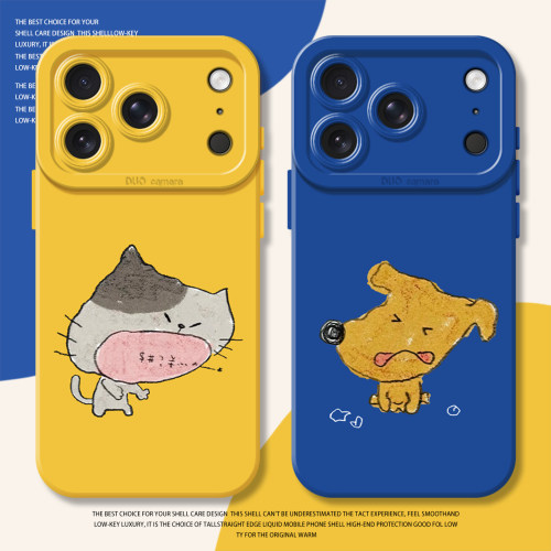 挨骂小狗猫咪手机壳适用苹果系列