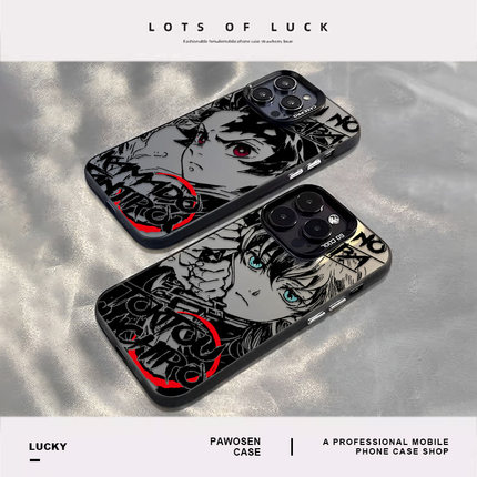 线稿鬼灭之刃适用小米17promax手机壳15pro红米k90彩银80炭治郎note14动漫70二次元13/60新款12/50/11/40/10s