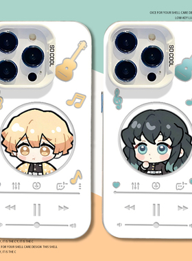 鬼灭之刃播放器适用华为pura80手机壳mate70pro炭治郎nova14新款p60二次元13动漫50日系40/12/30/11/15/9/8/7