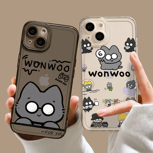 水泥猫手机壳适用苹果系列