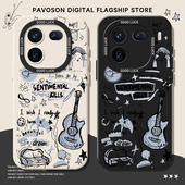 涂鸦吉他蝴蝶适用iqoo13手机壳iqooneo10硅胶15 u3x 艺术8se高级感7小众6 vivo5 12pro情侣11s新款 z9turbo