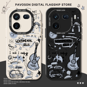 涂鸦吉他蝴蝶适用iqoo13手机壳iqooneo10硅胶15/12pro情侣11s新款z9turbo+艺术8se高级感7小众6/vivo5/z1/u3x