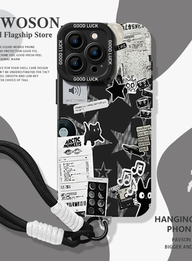 像素猫咪手机壳适用一加15带挂绳1+ace6潮牌13T个性5小众12高级感3硅胶11新款2v全包10pro男女9r/9rt/8t/oppo