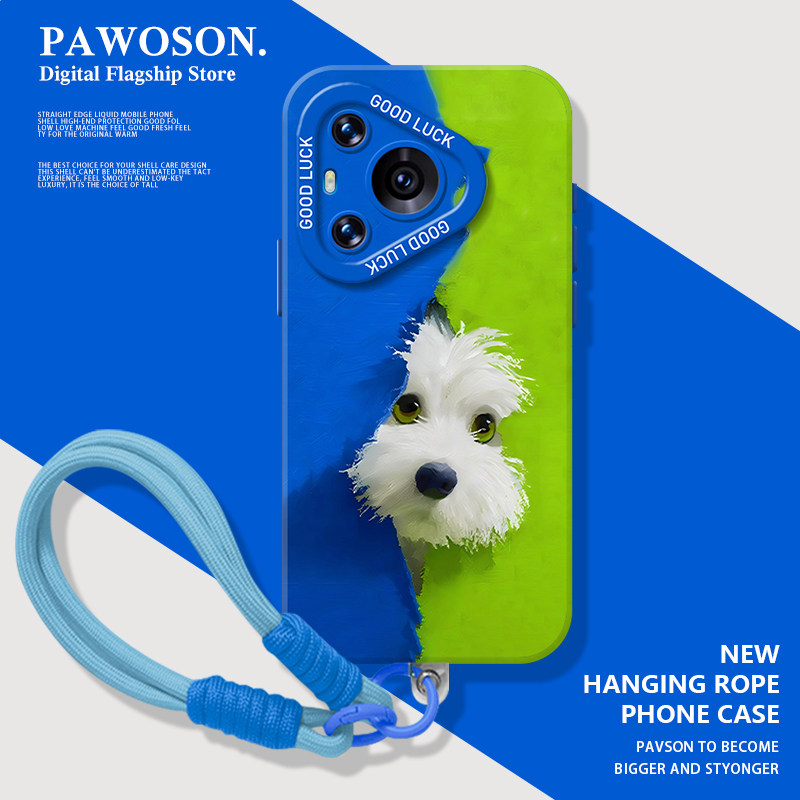 毛绒小狗手机壳适用华为系列