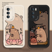 u3x 佛系卡皮巴拉适用iqoo12手机壳15 iq00 13新款 iqooneo9水豚11s情绪稳定8se情侣10pro油画7禅意6vivo