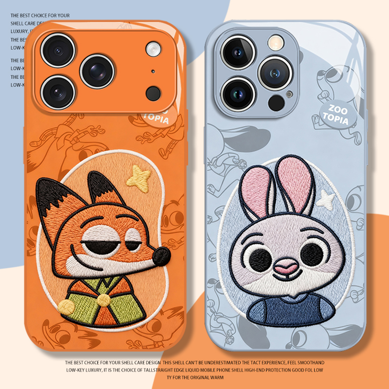 Q版尼克朱迪手机壳适用苹果系列