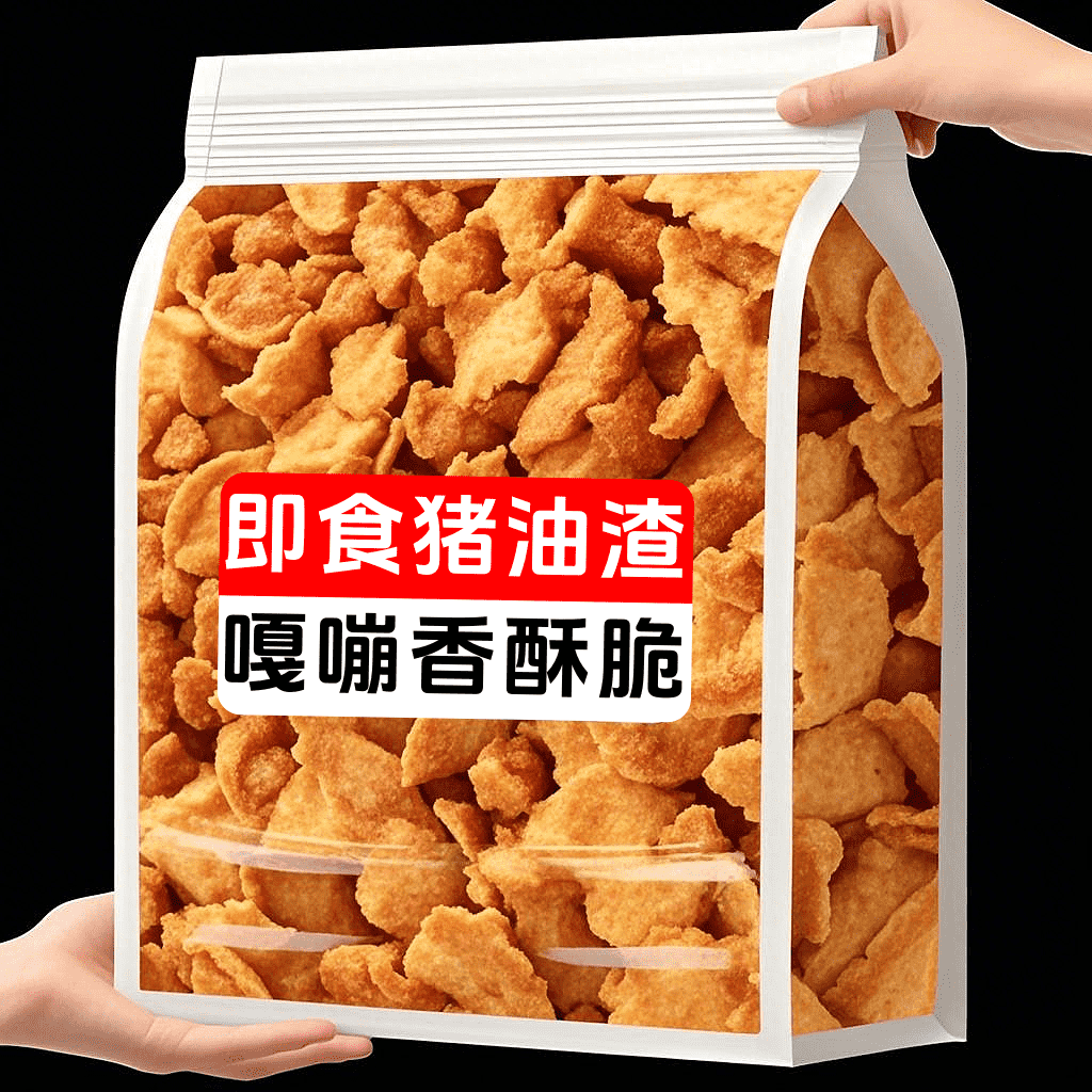 猪油渣香酥脆脂渣零食脆哨油渣肉粕青岛油炸脆皮五花肉零食香辣脯