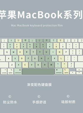 适用于苹果MacBook键盘膜Air13.6笔记本Air13.3英寸M1 M2电脑MacBook Pro14 16寸M3键盘保护膜Air15.3防尘垫