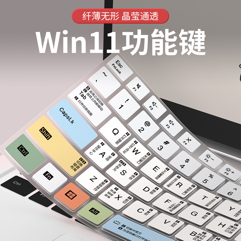 适用联想ThinkBook 14+ AI/16+ AI键盘膜14P/14s笔记本Plus17/Plus2电脑ThinkBook X Win11快捷键键盘保护膜