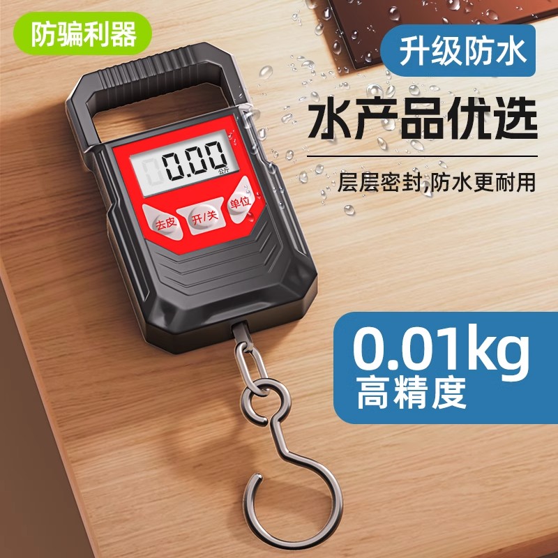 精准迷你家用手提电子秤高精度小型便携吊秤钓鱼专用称蔬菜秤称重