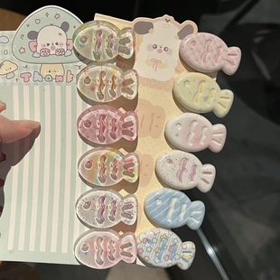 可爱图案清透发夹亮晶晶夏日清透小鱼刘海夹卡通百搭少女头饰女