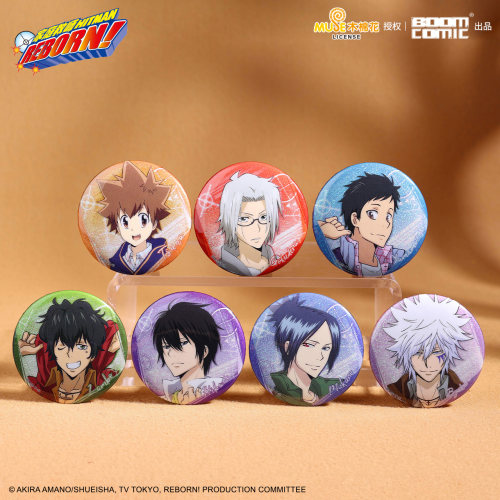 暴蒙正版 家庭教师HITMAN REBORN! 休闲服系列幻彩徽章/吧唧 官谷