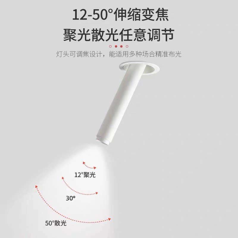餐厅长杆可调摇摆筒灯