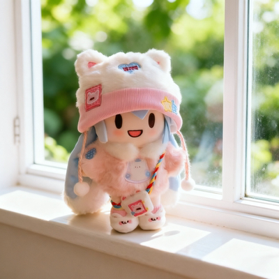 初音未来棉花娃娃fufu套装初音ミクmiku公仔女孩生日礼物小玩偶