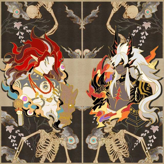 【通贩】酒吞茨木大妖皮金属徽章