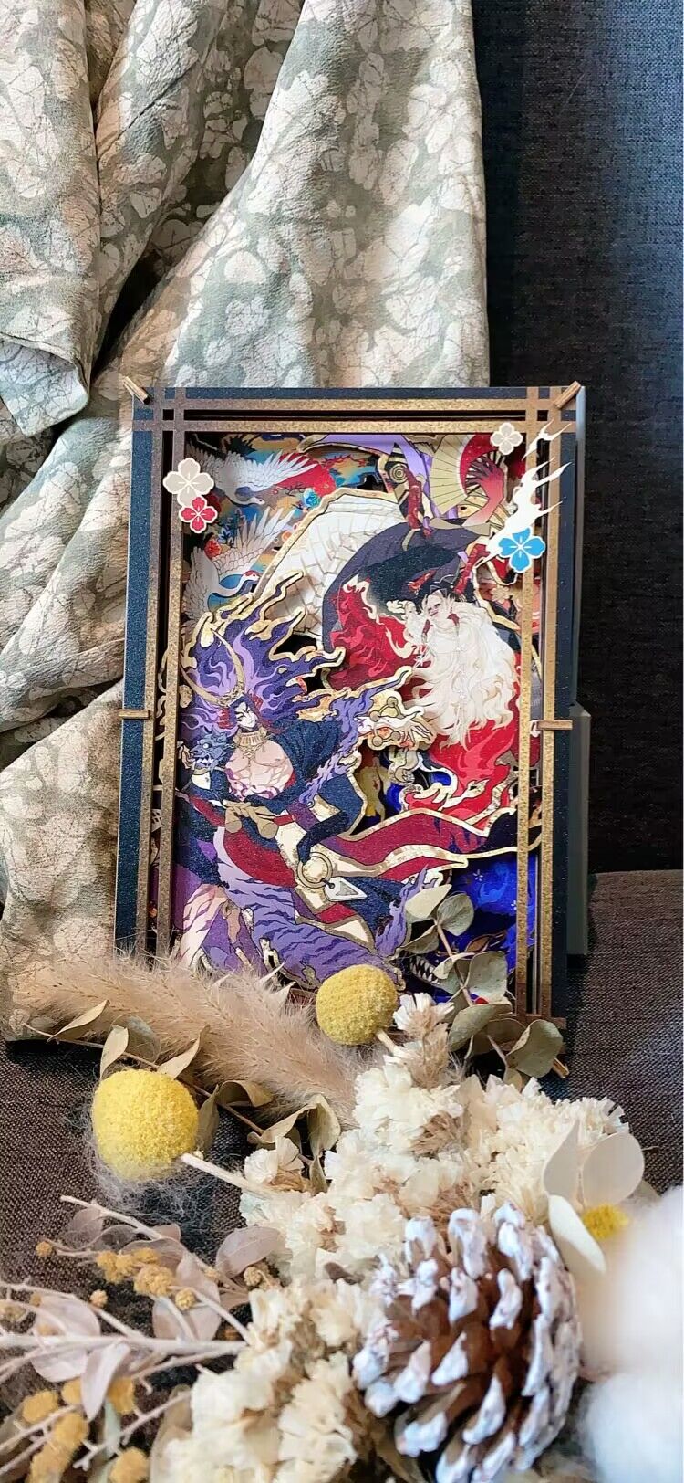 阴阳师同人 酒茨 木剧场 木版画
