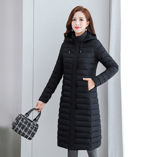 羽绒服女冬季新款2020牌韩版轻薄保暖中长款大码外套