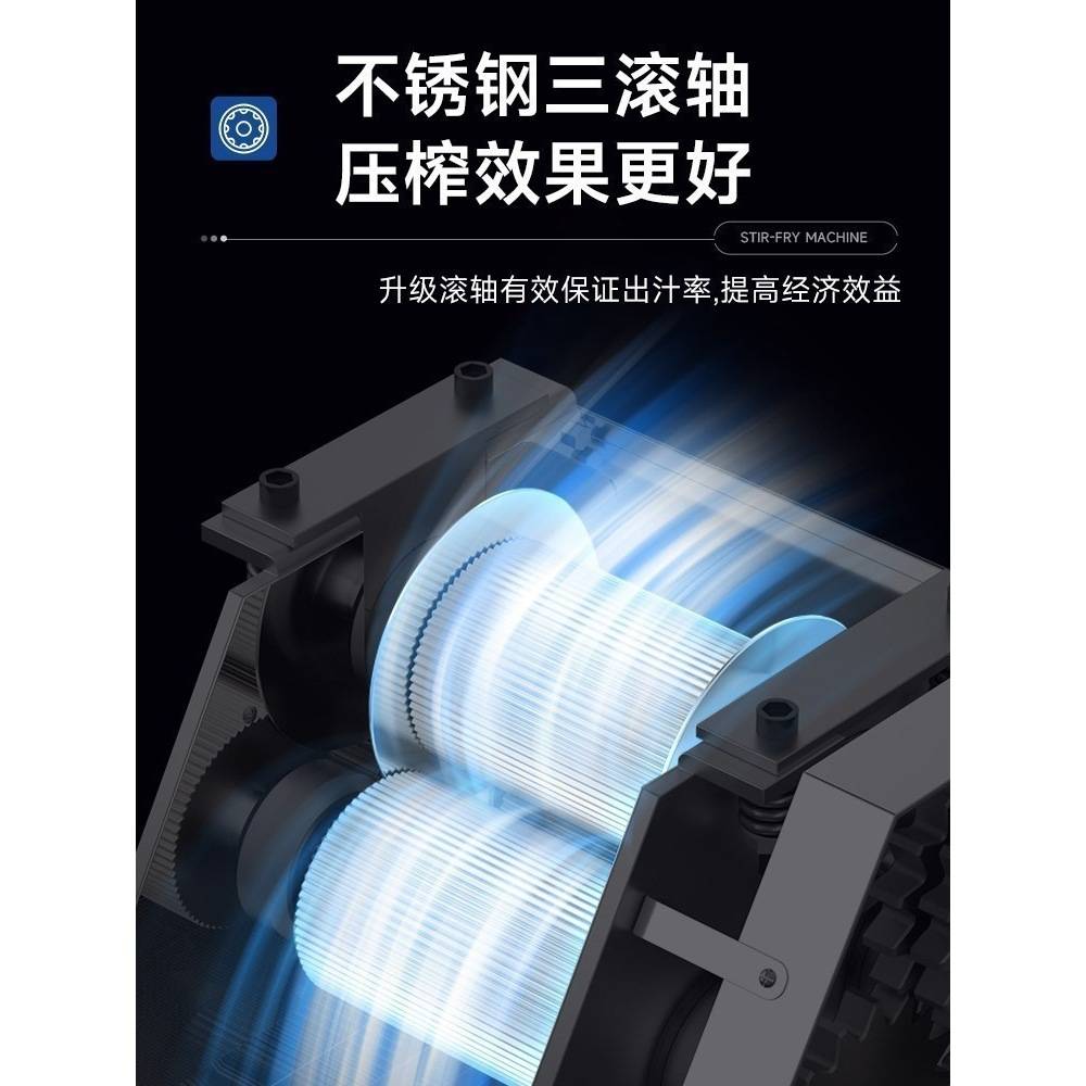 甘蔗榨汁机汁渣分离商用摆摊台式电动压榨不锈钢立式干蔗压汁机