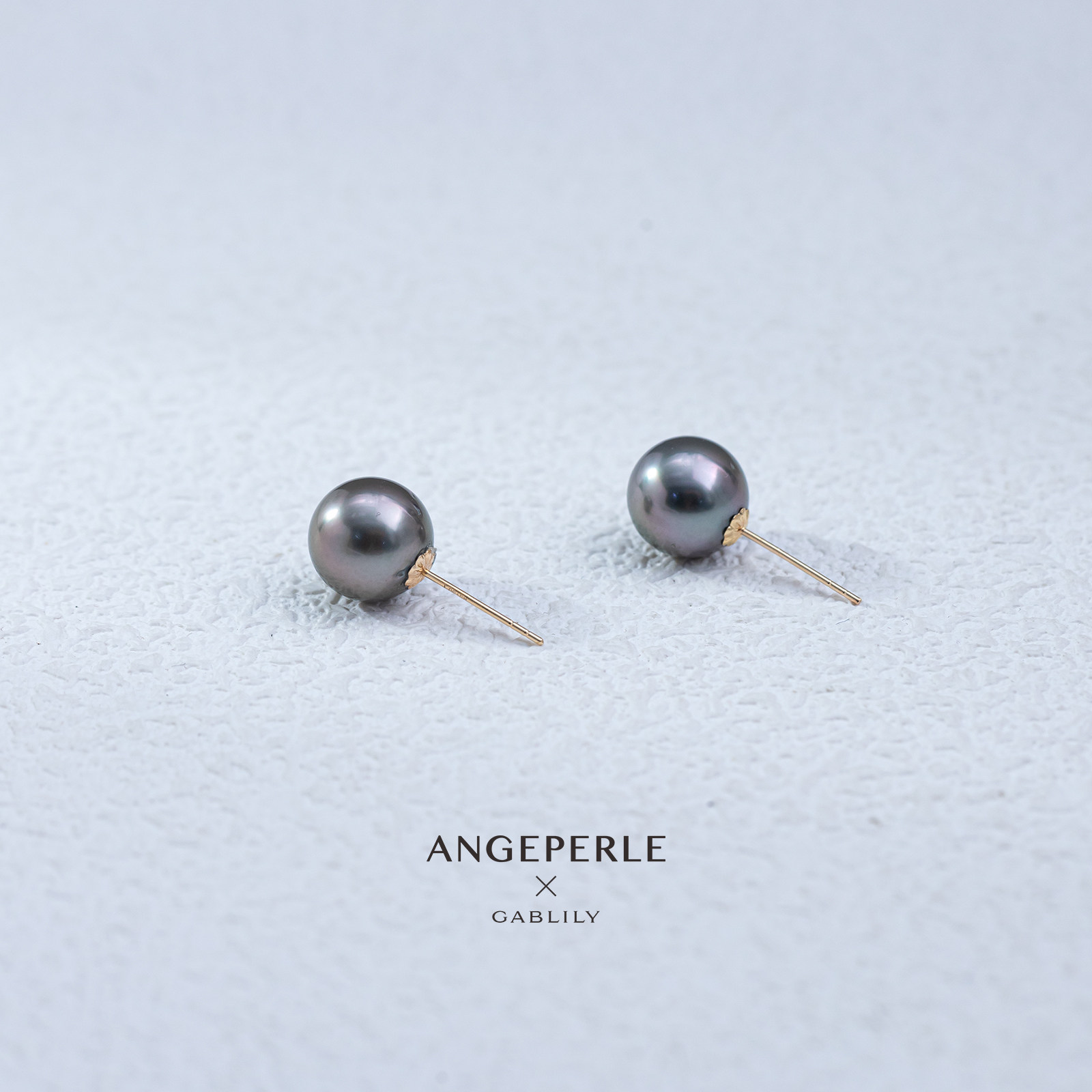 ANGEPERLE/天使之泪海水大溪地黑珍珠18K金耳钉9-10mm简约百搭,珠宝/钻石/翡翠,耳饰,淘宝优惠券,粉丝福利购,淘宝优惠卷