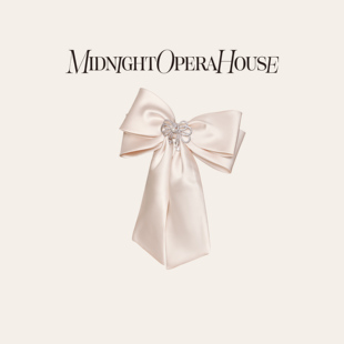 MOH动物絮语系列天鹅舞缎带水晶珍珠丝绸白色发饰