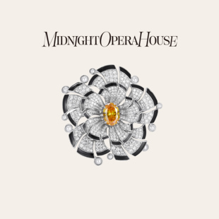 MOH四时风物系列层叠花影水晶胸饰珐琅西服女款 胸针