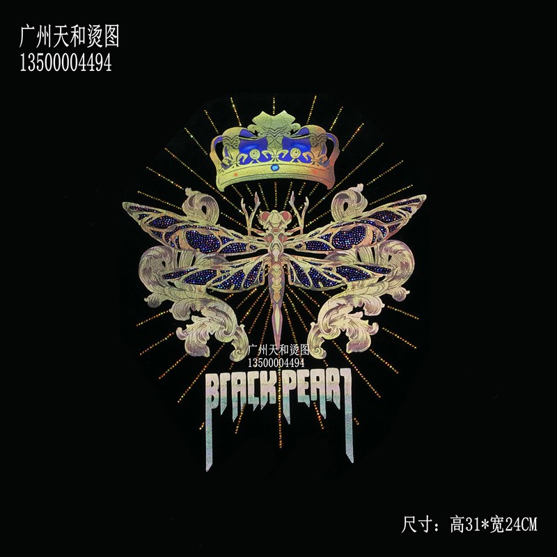 2020新款超闪潮牌奥钻+镭射烫图 超闪烫钻图案贴 服装辅料Zdiy定