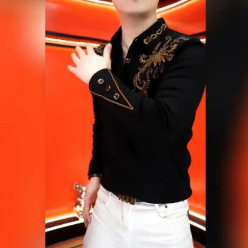 JAKET CAVOS福燚辉专卖凤尾衔花秋季卫衣男士商务潮流轻奢套头长