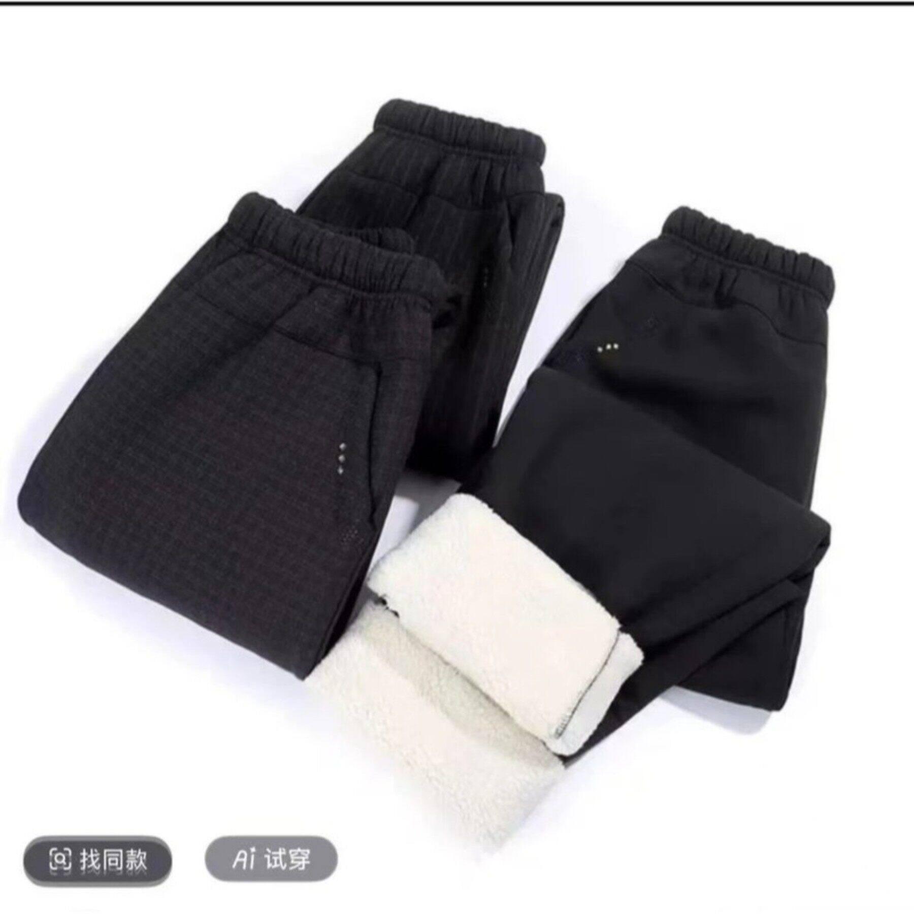 1贝才新服饰百货中老年人女裤冬款加绒厚宽松奶奶装中年妈妈长裤