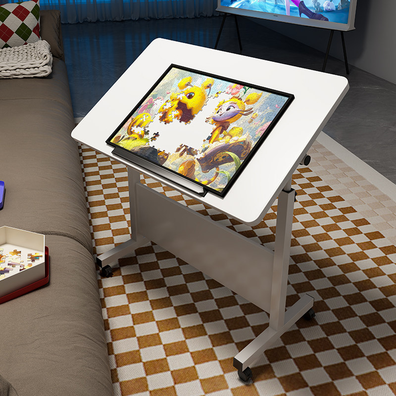 拼图桌可折叠移动专用绘画桌儿童美术手工绘图桌写字设计师工作台