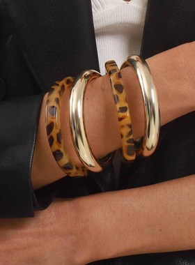 B3532跨境简约金属感光面手镯时