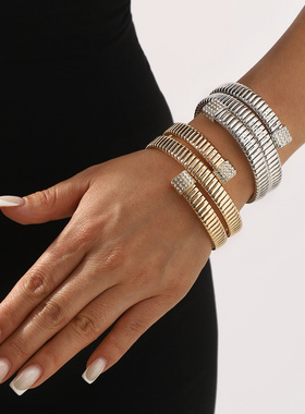 B3331跨境外贸镶钻多层手圈手链