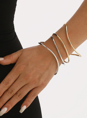 B3316跨境时尚简约双层不规则几